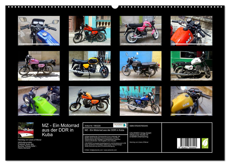 MZ - Ein Motorrad aus der DDR in Kuba (CALVENDO Premium Wandkalender 2026)