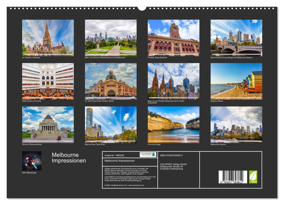 Melbourne Impressionen (CALVENDO Premium Wandkalender 2026)