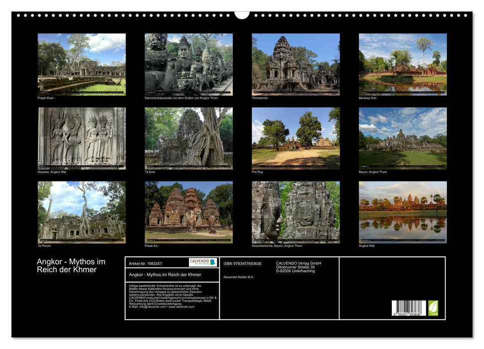 Angkor - Mythos im Reich der Khmer (CALVENDO Wandkalender 2026)