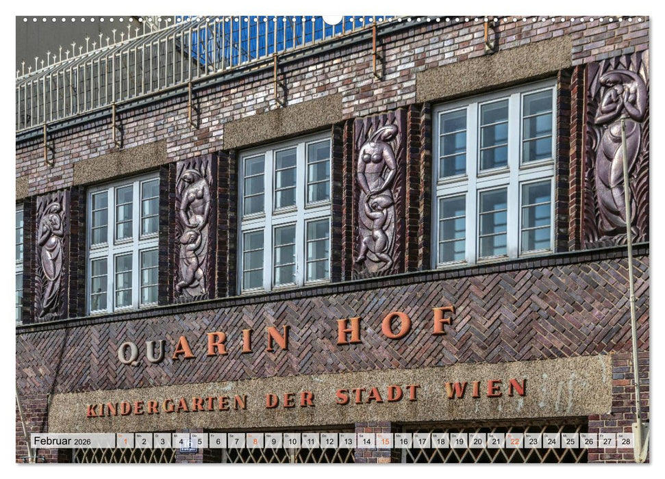 Baukunst des Roten Wien (CALVENDO Premium Wandkalender 2026)