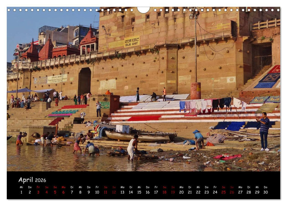 VARANASI Heiliger Ort am Ganges (CALVENDO Wandkalender 2026)