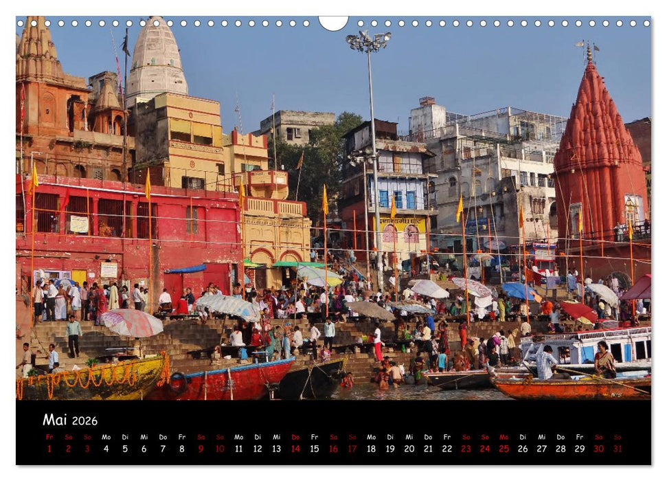 VARANASI Heiliger Ort am Ganges (CALVENDO Wandkalender 2026)