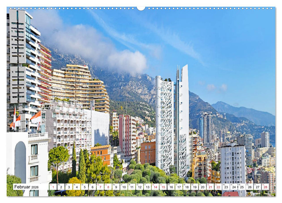 Monaco - Reiseziel am Mittelmeer (CALVENDO Wandkalender 2026)