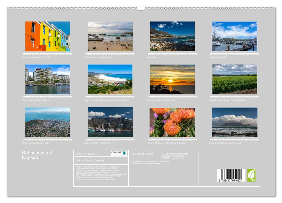Sehnsuchtsort Kapstadt (CALVENDO Premium Wandkalender 2026)