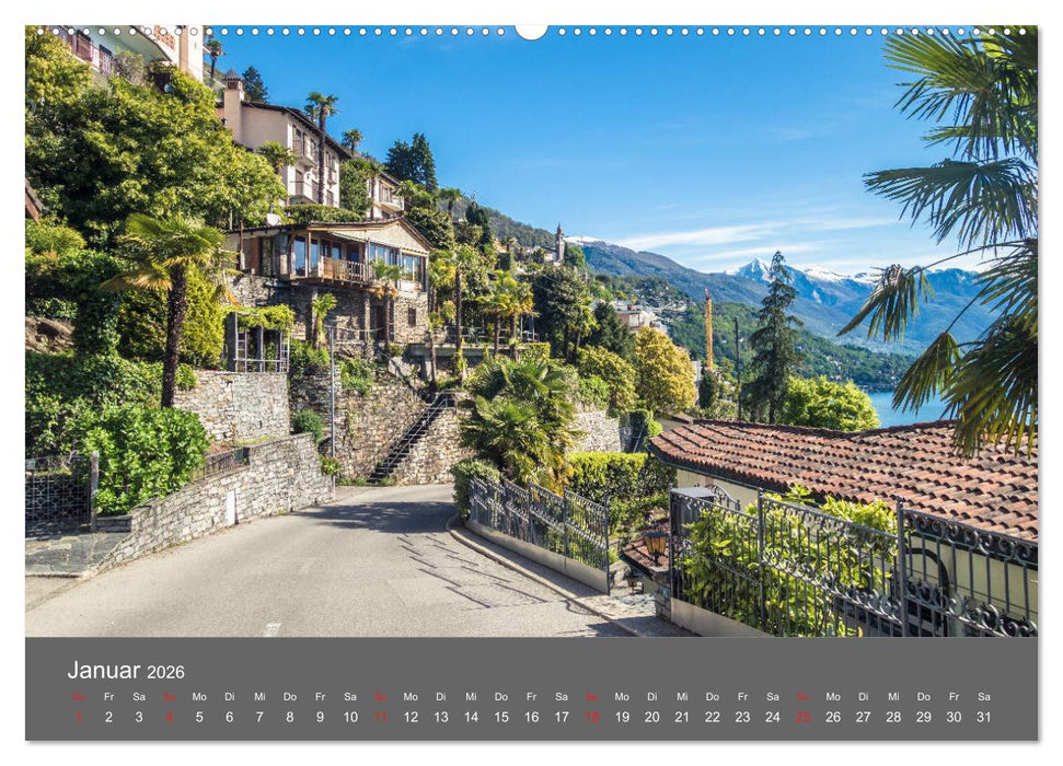 Tessin, zwischen Lago Maggiore und Lugano (CALVENDO Premium Wandkalender 2026)