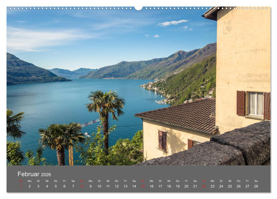 Tessin, zwischen Lago Maggiore und Lugano (CALVENDO Premium Wandkalender 2026)