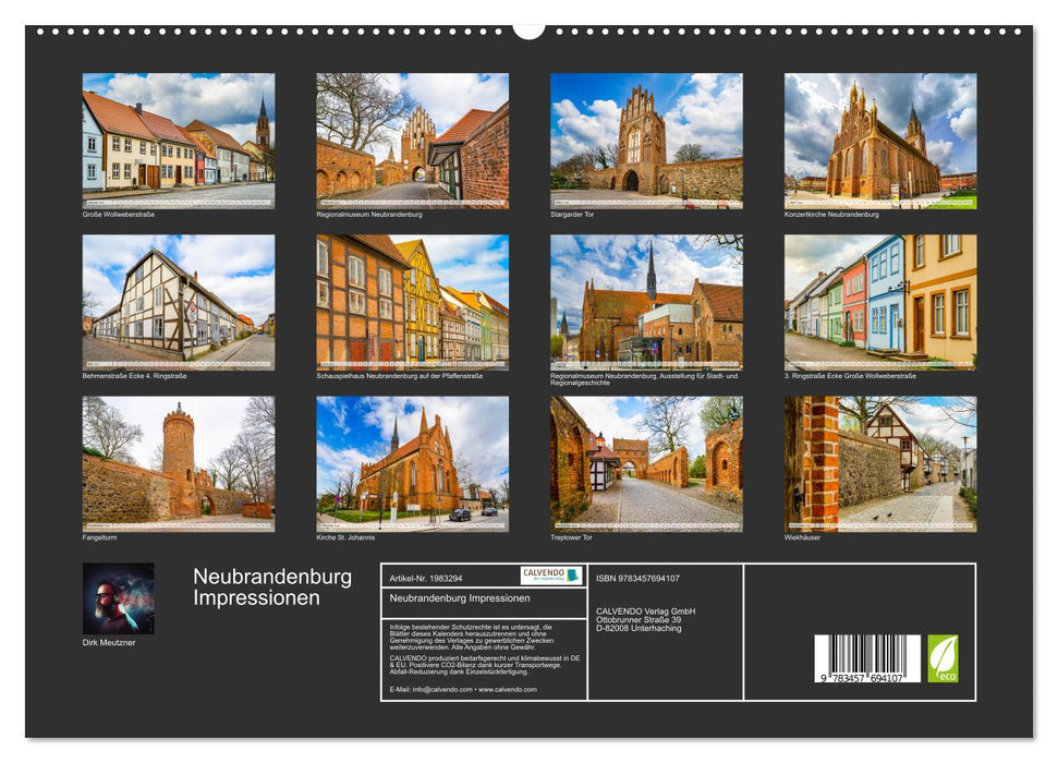 Neubrandenburg Impressionen (CALVENDO Premium Wandkalender 2026)