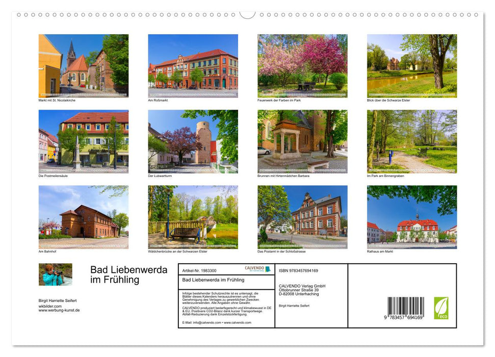 Bad Liebenwerda im Frühling (CALVENDO Premium Wandkalender 2026)