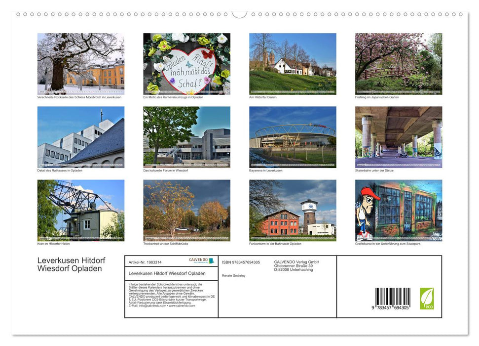 Leverkusen Hitdorf Wiesdorf Opladen (CALVENDO Premium Wandkalender 2026)