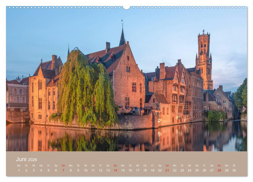 Brügge und Gent, eine Fotoreise durch die zwei Perlen Flanderns. (CALVENDO Premium Wandkalender 2026)