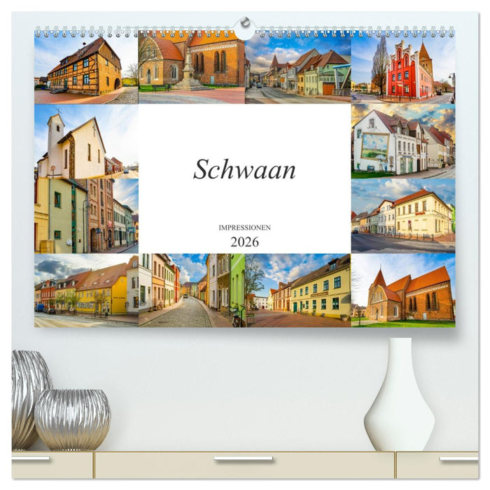 Schwaan Impressionen (CALVENDO Premium Wandkalender 2026)