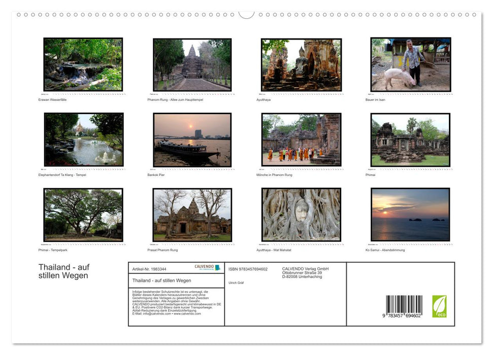 Thailand - auf stillen Wegen (CALVENDO Premium Wandkalender 2026)