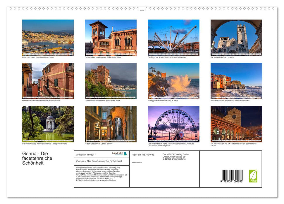 Genua - Die facettenreiche Schönheit (CALVENDO Premium Wandkalender 2026)