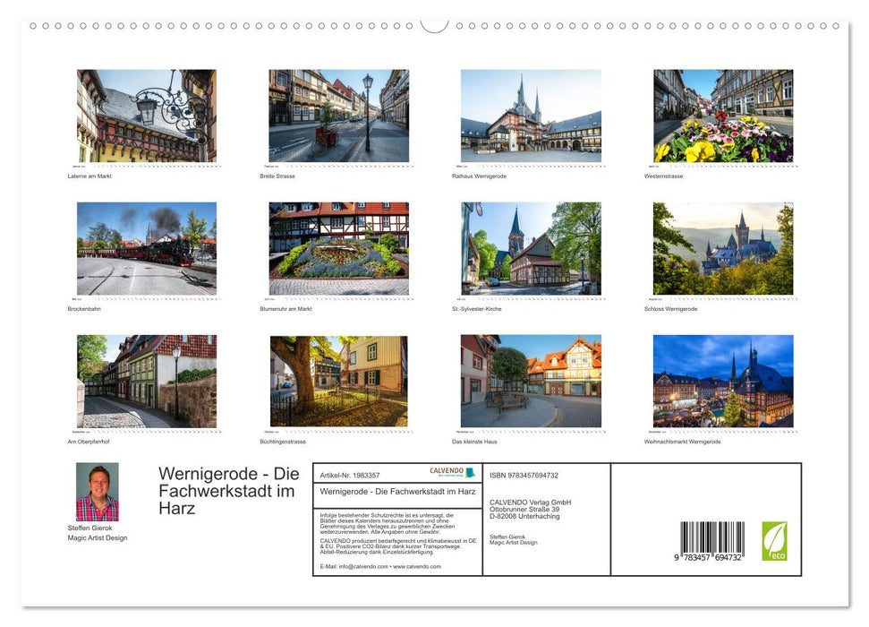 Wernigerode - Die Fachwerkstadt im Harz (CALVENDO Premium Wandkalender 2026)