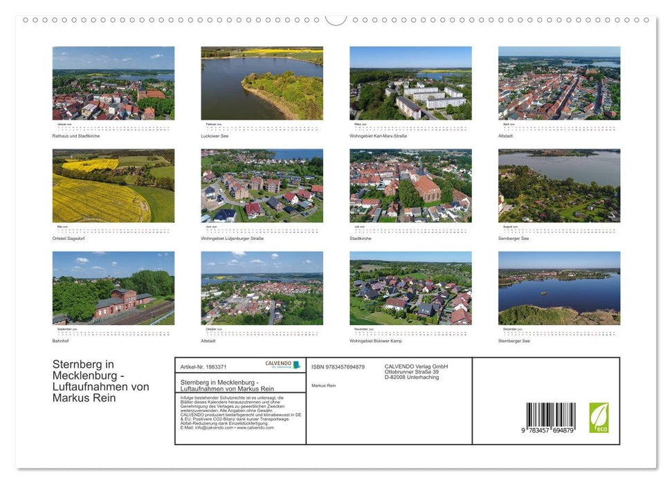 Sternberg in Mecklenburg - Luftaufnahmen von Markus Rein (CALVENDO Premium Wandkalender 2026)