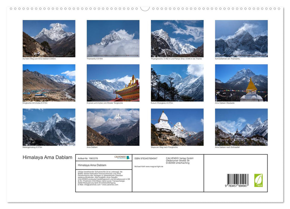 Himalaya Ama Dablam (CALVENDO Premium Wandkalender 2026)