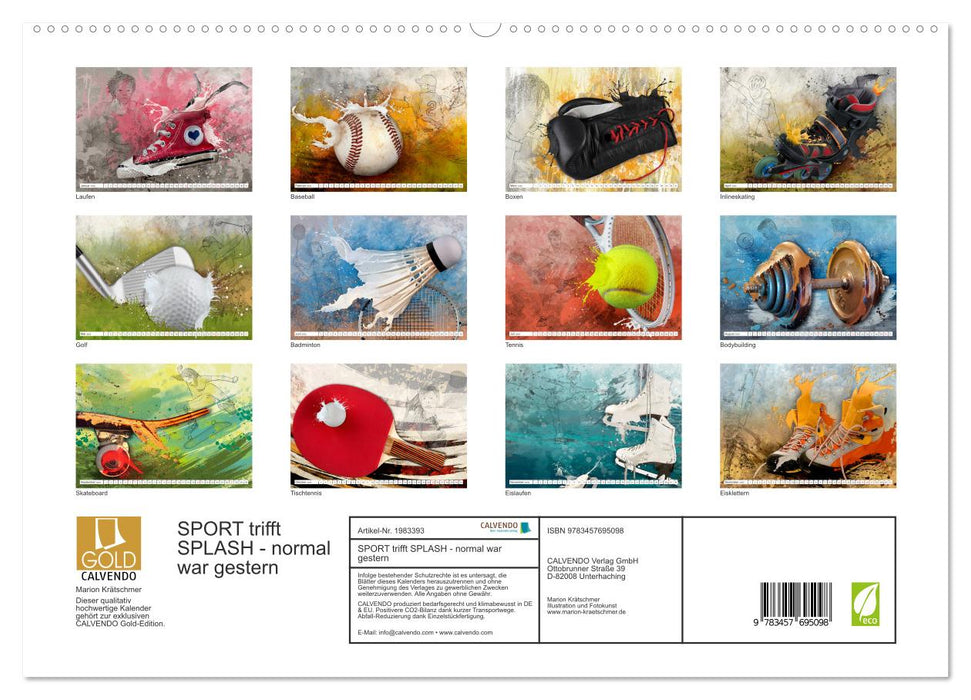 SPORT trifft SPLASH - normal war gestern (CALVENDO Premium Wandkalender 2026)