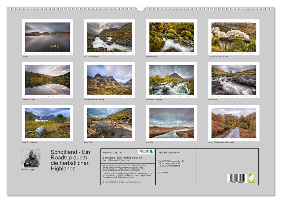 Schottland - Ein Roadtrip durch die herbstlichen Highlands (CALVENDO Wandkalender 2026)