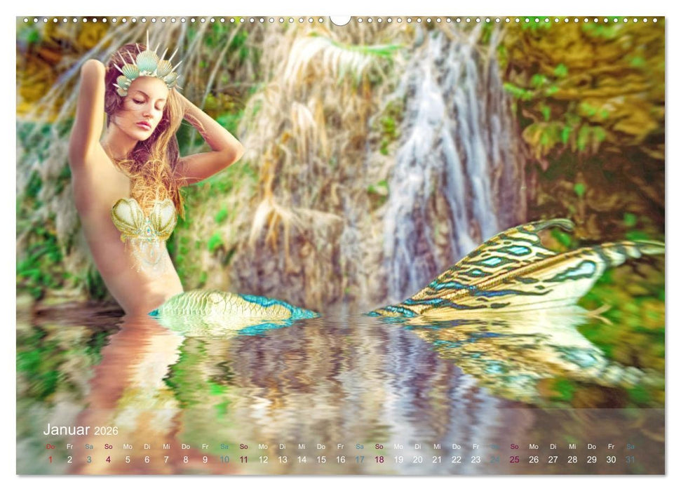 Meerjungfrauen - sagenumwobene Kreaturen (CALVENDO Premium Wandkalender 2026)