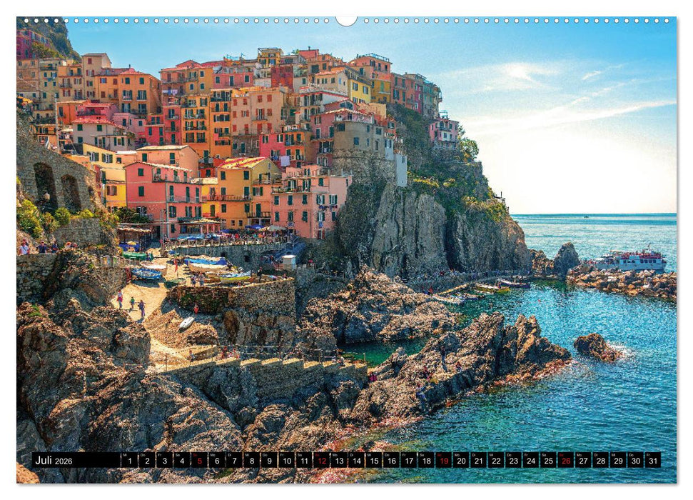 Bunte Woche in Ligurien (CALVENDO Premium Wandkalender 2026)