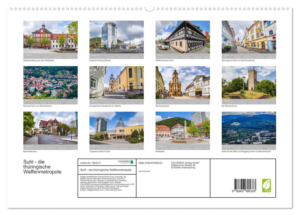 Suhl - die thüringische Waffenmetropole (CALVENDO Premium Wandkalender 2026)