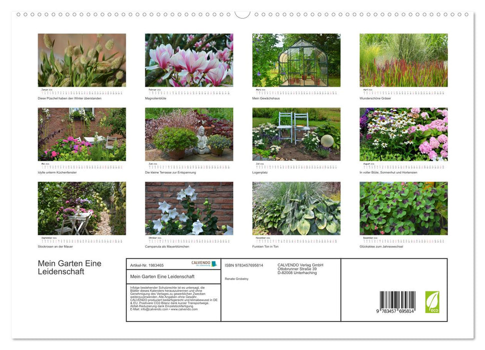 Mein Garten Eine Leidenschaft (CALVENDO Premium Wandkalender 2026)