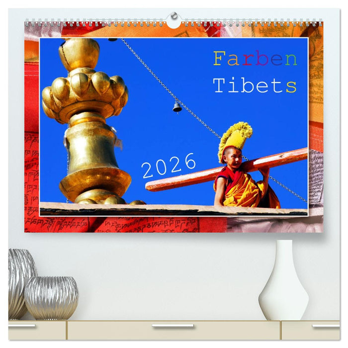 Farben Tibets (CALVENDO Premium Wandkalender 2026)