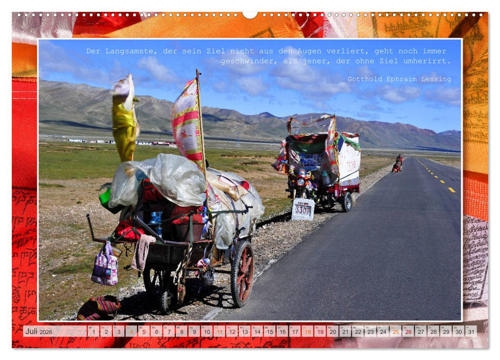 Farben Tibets (CALVENDO Premium Wandkalender 2026)