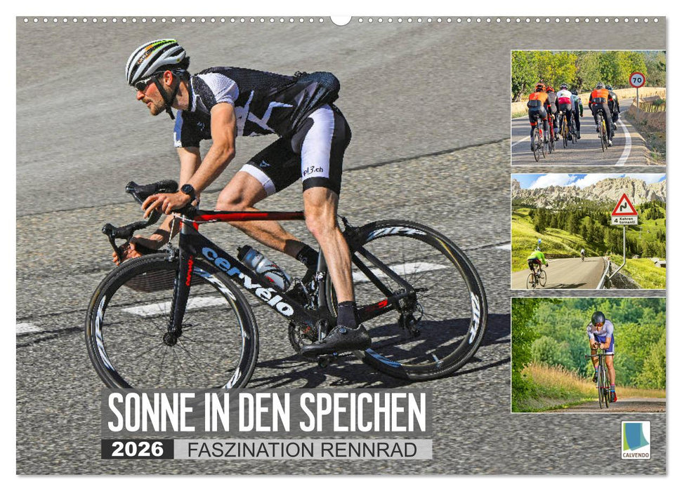 Sonne in den Speichen - Faszination Rennrad (CALVENDO Wandkalender 2026)