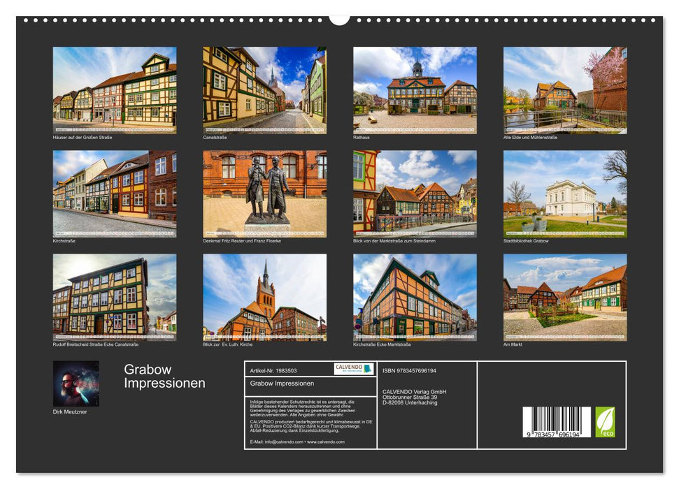 Grabow Impressionen (CALVENDO Premium Wandkalender 2026)