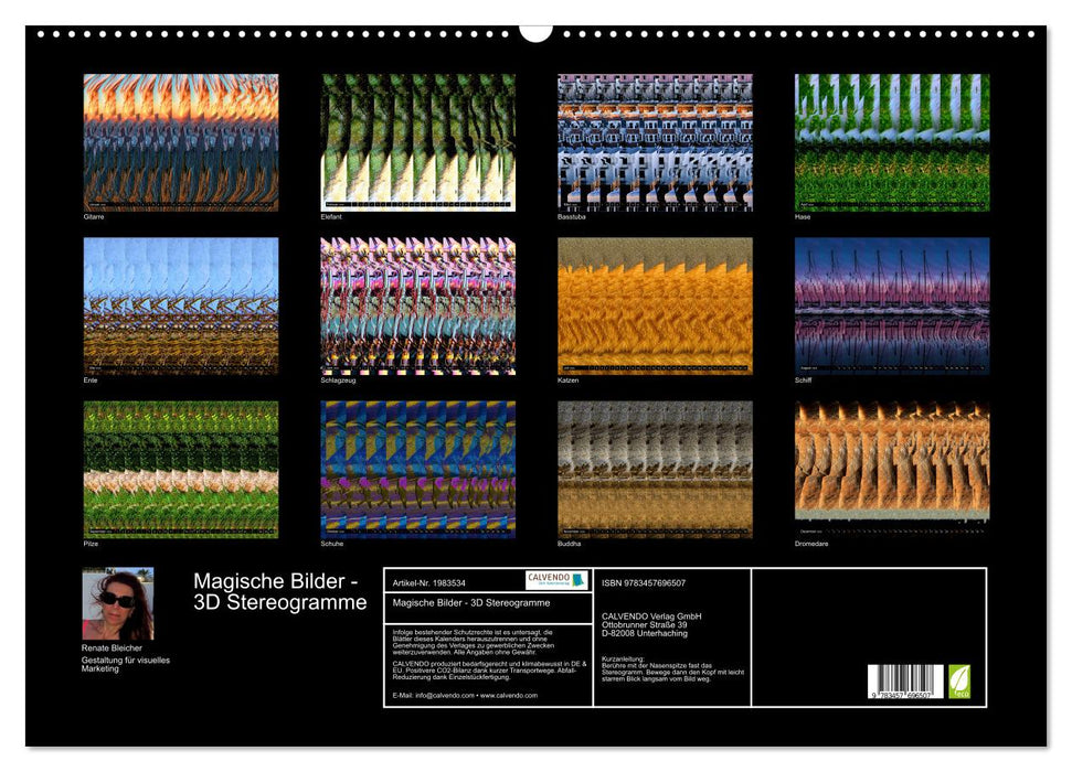 Magische Bilder - 3D Stereogramme (CALVENDO Wandkalender 2026)