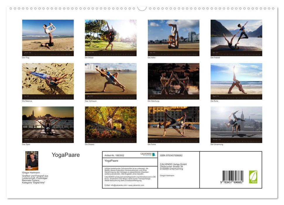 YogaPaare (CALVENDO Premium Wandkalender 2026)