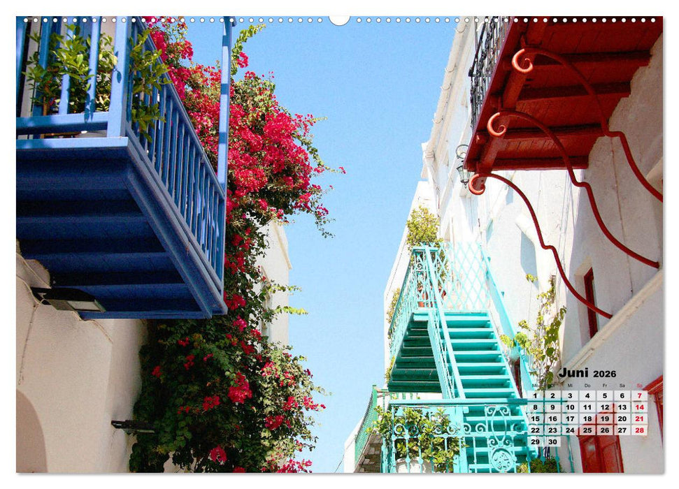 Liebenswertes Griechenland Amorgos und Mykonos (CALVENDO Wandkalender 2026)