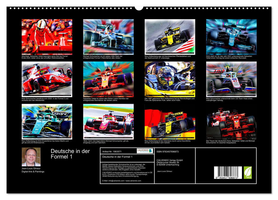 Deutsche in der Formel 1 (CALVENDO Premium Wandkalender 2026)