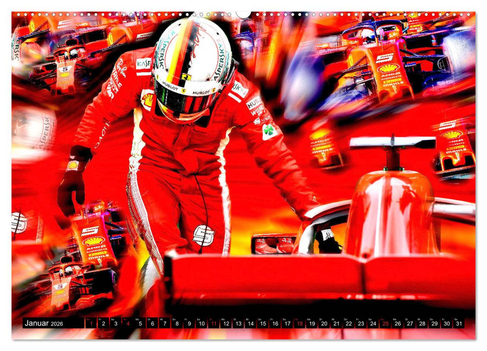 Deutsche in der Formel 1 (CALVENDO Premium Wandkalender 2026)
