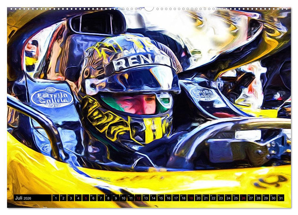 Deutsche in der Formel 1 (CALVENDO Premium Wandkalender 2026)