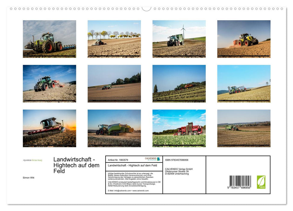 Landwirtschaft - Hightech auf dem Feld (CALVENDO Premium Wandkalender 2026)