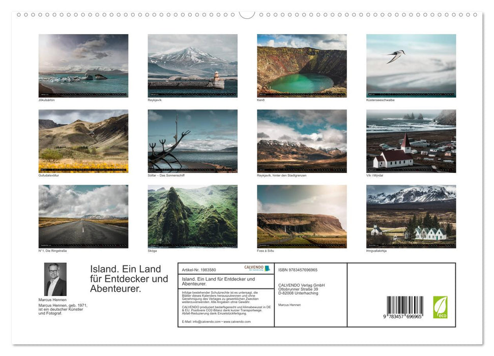 Island. Ein Land für Entdecker und Abenteurer. (CALVENDO Premium Wandkalender 2026)