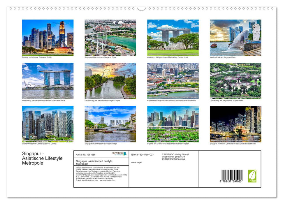 Singapur - Asiatische Lifestyle Metropole (CALVENDO Premium Wandkalender 2026)