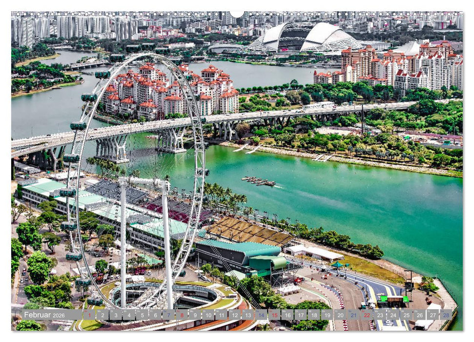 Singapur - Asiatische Lifestyle Metropole (CALVENDO Premium Wandkalender 2026)