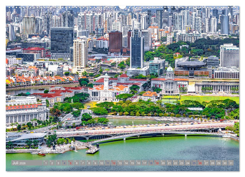 Singapur - Asiatische Lifestyle Metropole (CALVENDO Premium Wandkalender 2026)