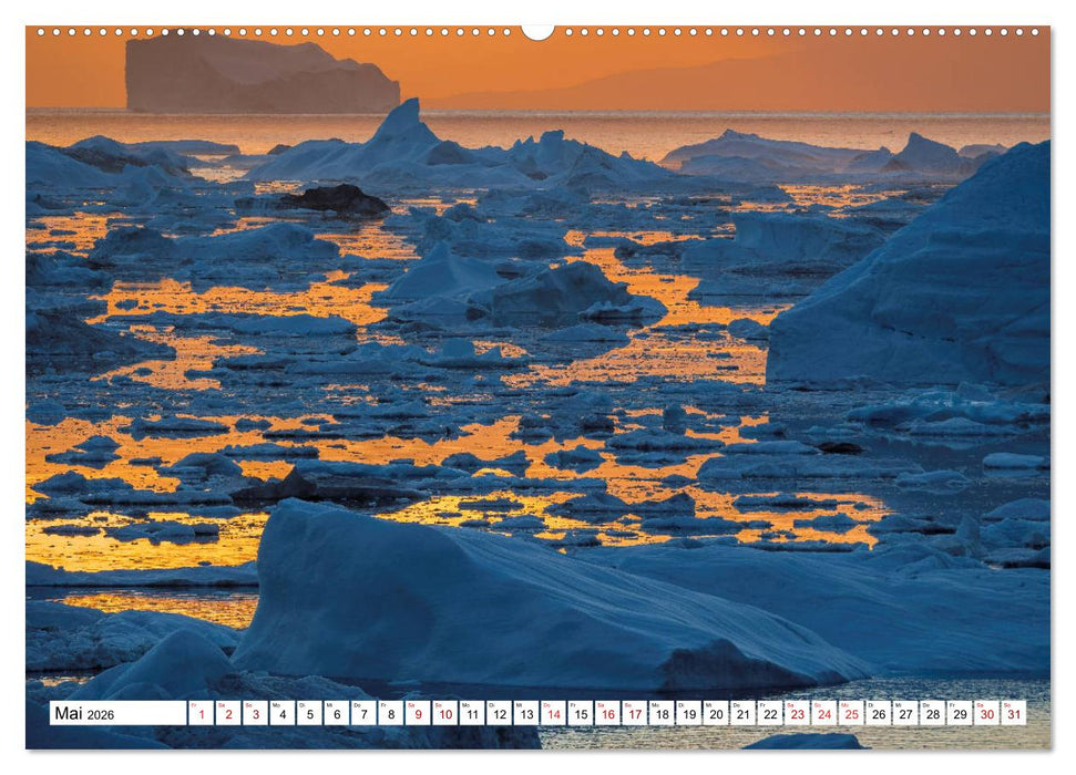 Eisberge - Grönlands magische Eisgestalten (CALVENDO Wandkalender 2026)