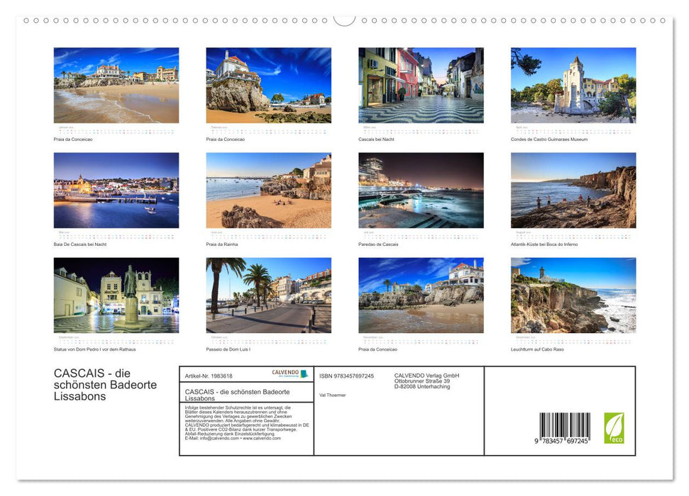 CASCAIS - die schönsten Badeorte Lissabons (CALVENDO Premium Wandkalender 2026)