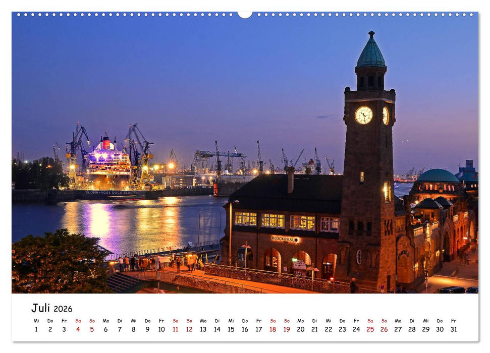 Hamburg schläft nie (CALVENDO Premium Wandkalender 2026)