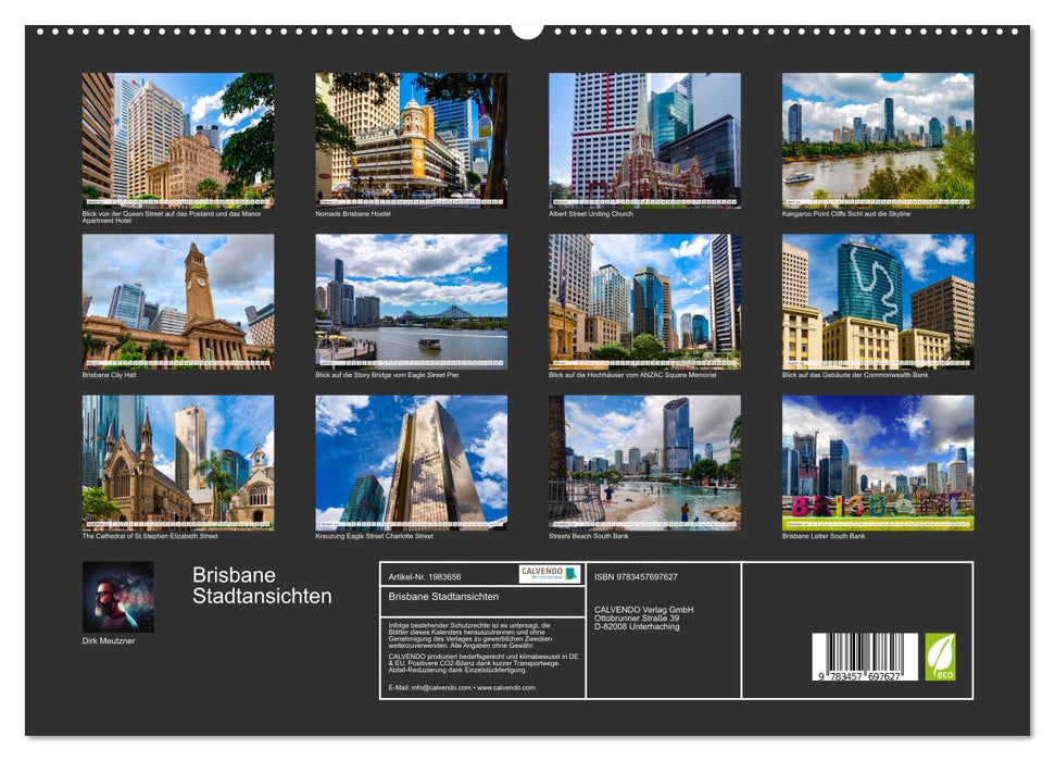 Brisbane Stadtansichten (CALVENDO Premium Wandkalender 2026)