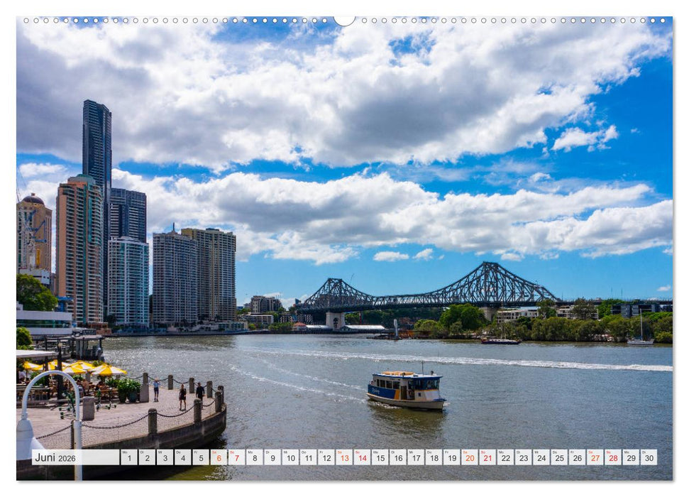 Brisbane Stadtansichten (CALVENDO Premium Wandkalender 2026)