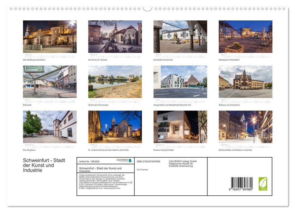 Schweinfurt - Stadt der Kunst und Industrie (CALVENDO Premium Wandkalender 2026)