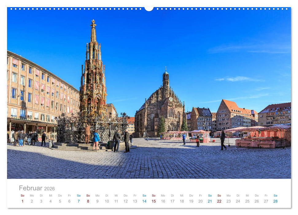 Nürnberg - Stadt der Brücken und Geschichte (CALVENDO Premium Wandkalender 2026)