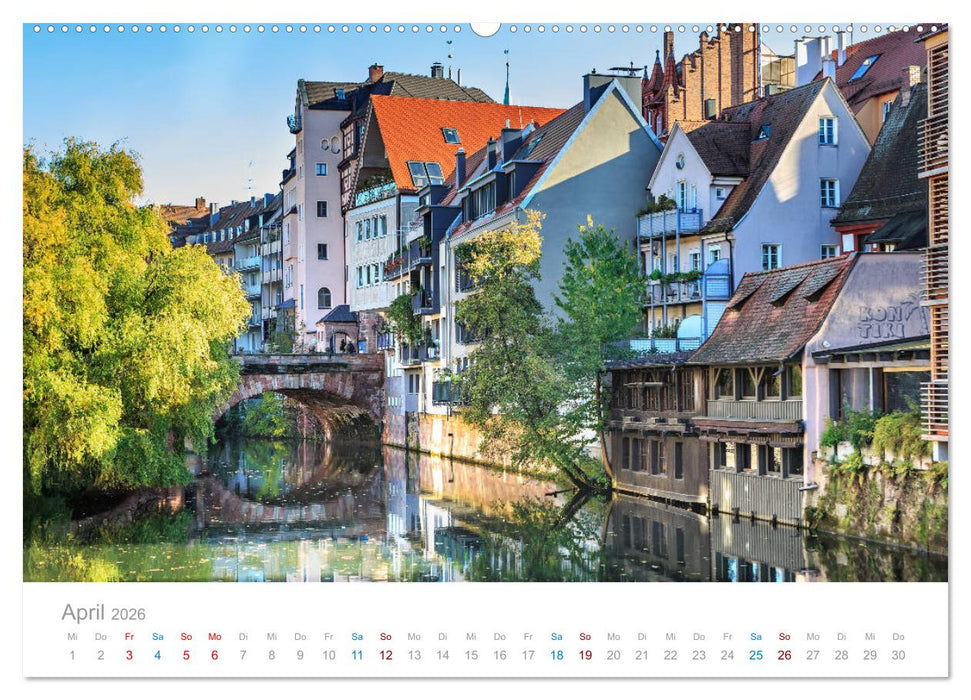 Nürnberg - Stadt der Brücken und Geschichte (CALVENDO Premium Wandkalender 2026)