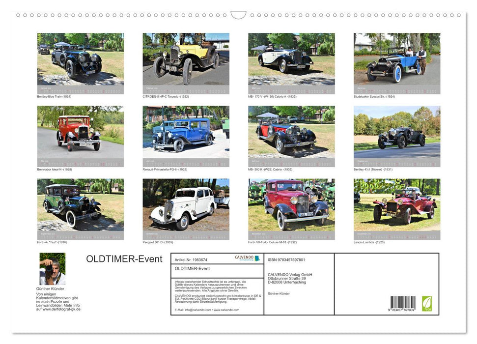 OLDTIMER-Event (CALVENDO Wandkalender 2026)